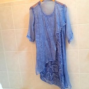 Midi Silk Summer Dress Size 10
